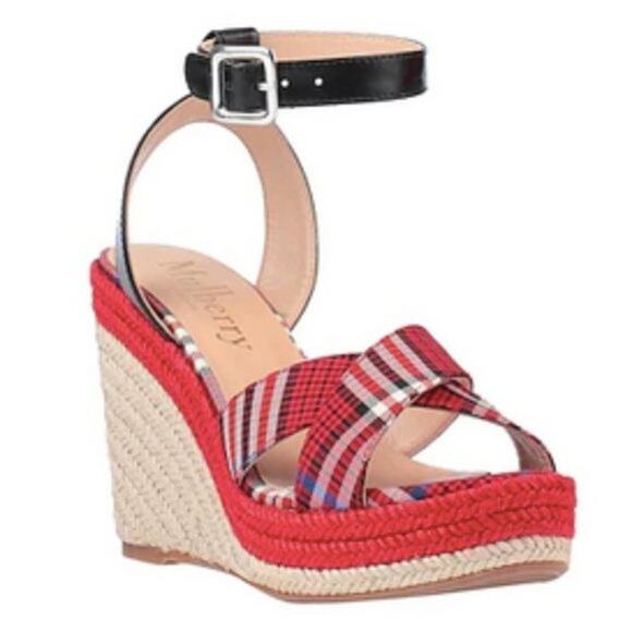 Mulberry tartan sandals Red size 7 - Picture 3 of 8
